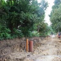 Budowa kanalizacji w Ścierniach - sierpień 2023 (2)